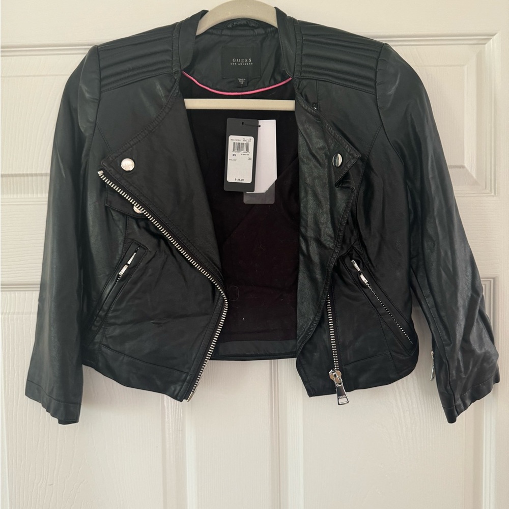 Guess BRID Moto Jacket Brand NEW with tags. faux leather
